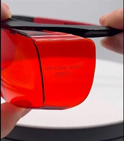 กรองแว่นตานิรภัยเลเซอร์ 445 นาโนเมตรสีแดงพร้อมใบรับรอง CE