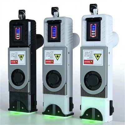เครื่องจุดไฟเลเซอร์แบบใช้มือถือ 91W 7M แบบพกพาแบบชาร์จไฟได้